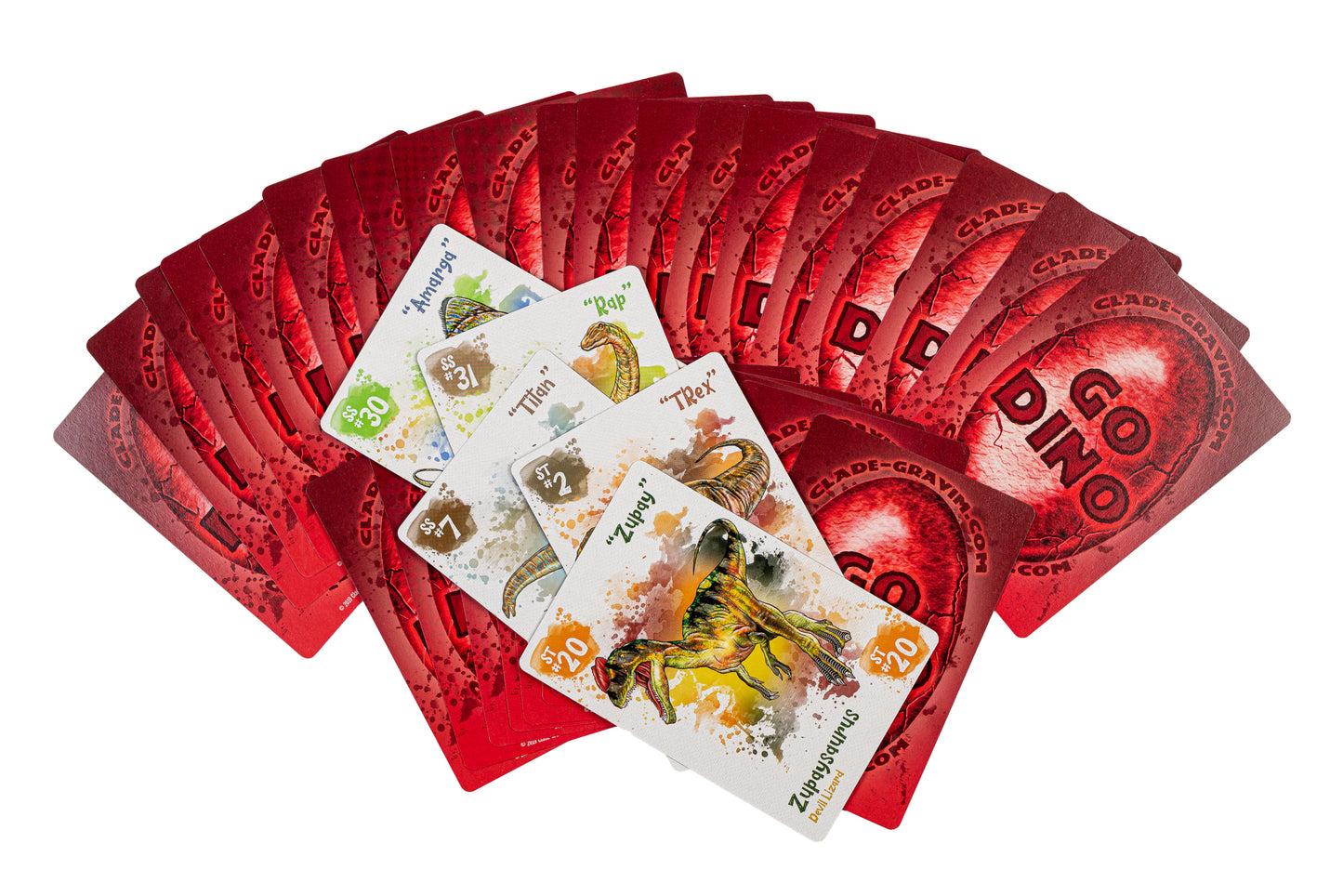9 Clade-Gravim trading Card Dinosaurs