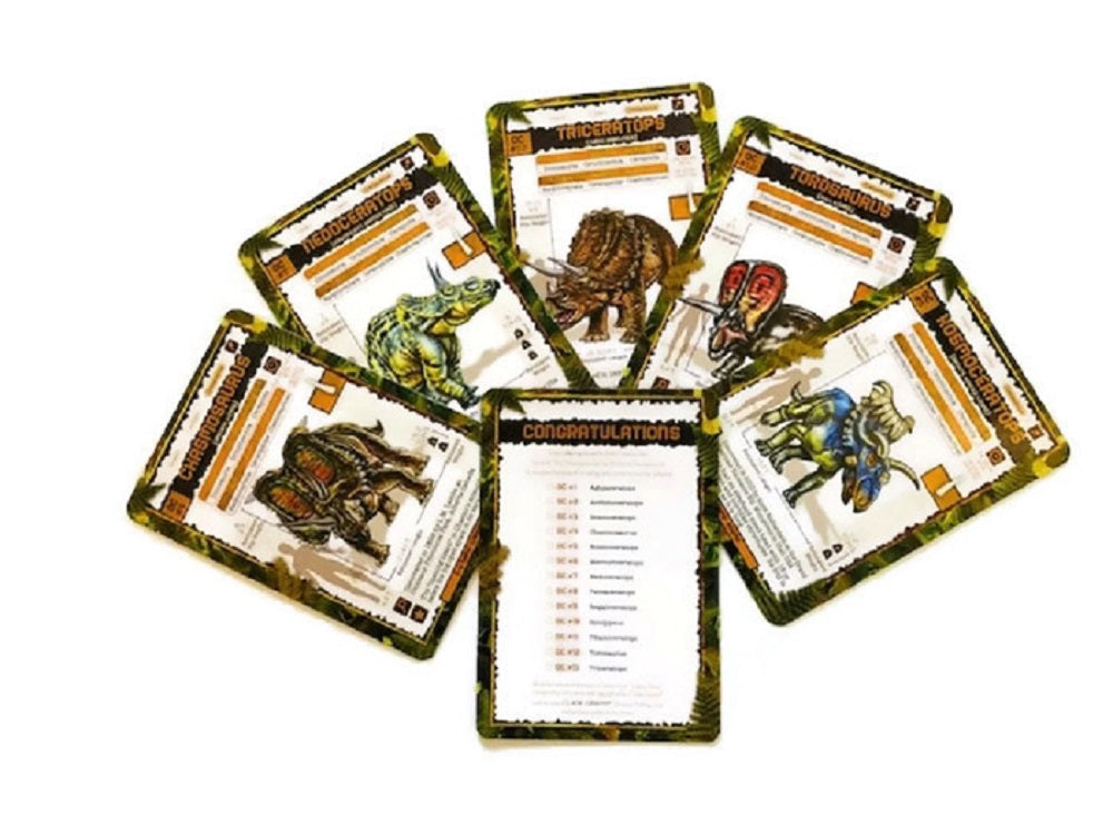 Horned Dinosaur Trading Cards Series 4 Clade-Gravim 3- 5 Card Pk The Chasmosaurinae