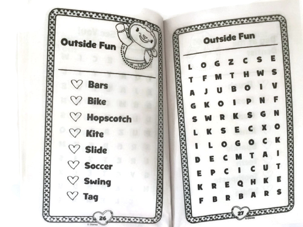 Doc McStuffins Diary Bundle Word Search Puzzle Set Pen Included