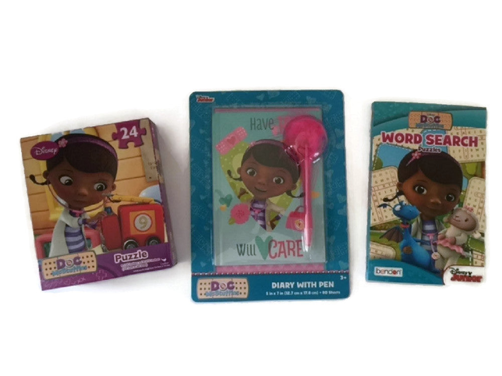 Doc McStuffins Diary Bundle Word Search Puzzle Set Pen Included