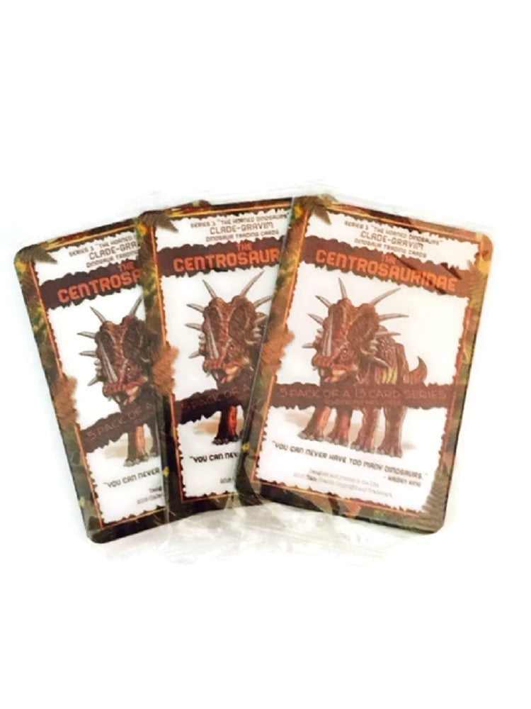 Horned Dinosaur Trading Cards Series 3 Clade-Gravim 3-5 Card Pks of the Centrosaurinae