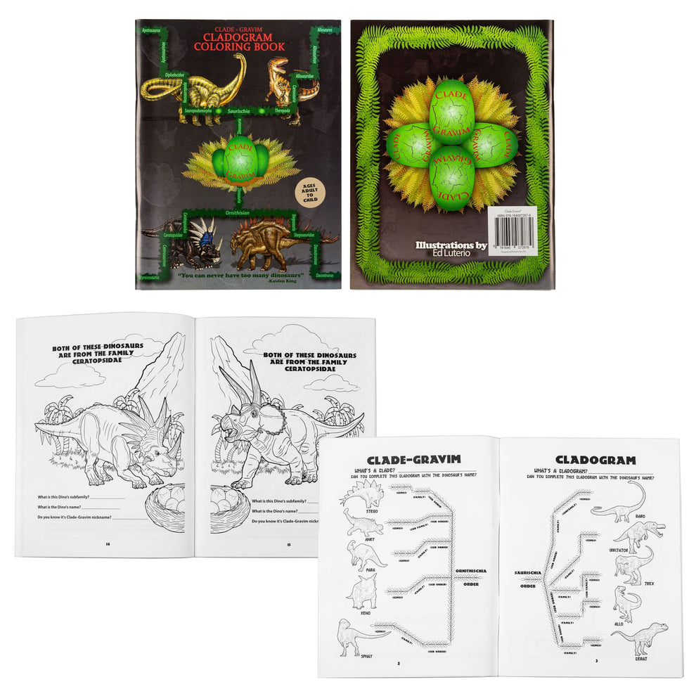 Dinosaur Coloring Book Clade-Gravim® Cladogram Adult Children Original