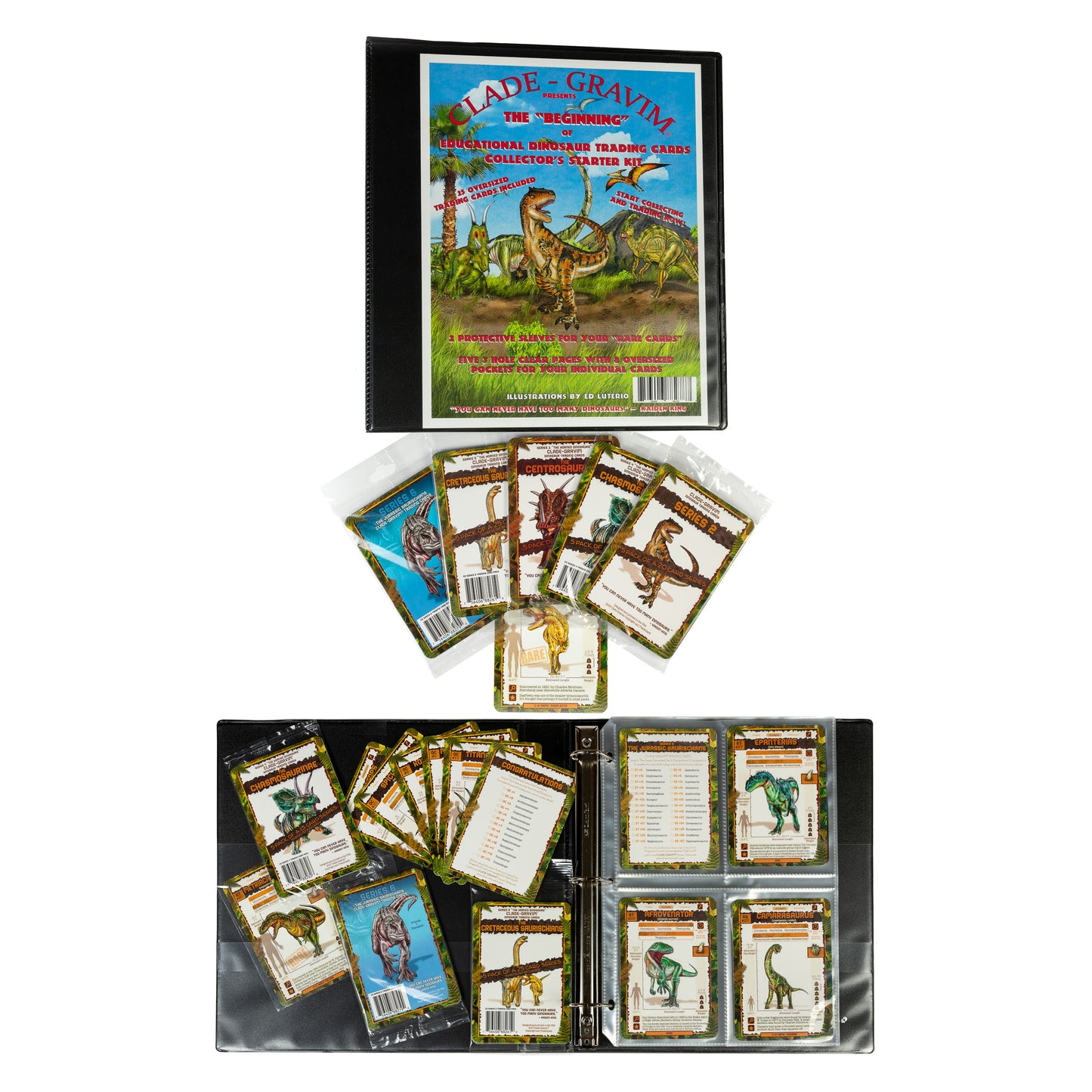 Dinosaur Trading Card Collectors Starter Kit The Beginning of Dino Collector Cards Clade-Gravim