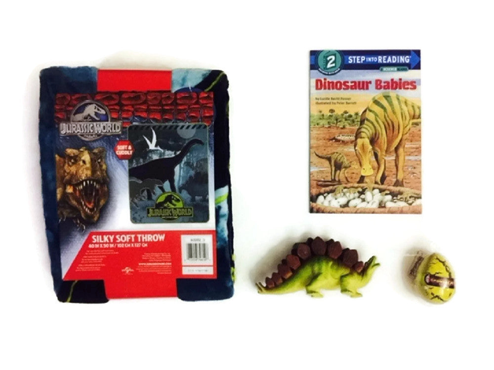 Hatching Dinosaur Egg Bundle Stegosaurus Toy Jurassic World Throw Dino Babies Book Clade-Gravim