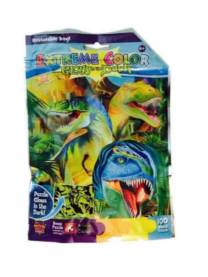 Dinosaur Jigsaw Puzzle Glow in the Dark 100 Pieces