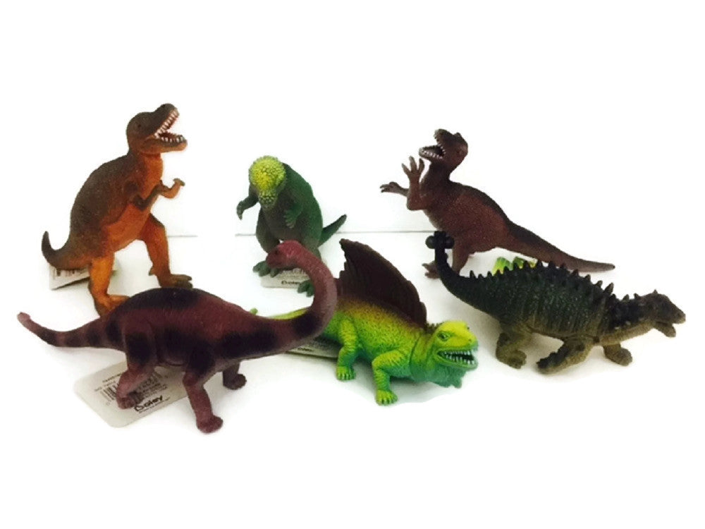 Dinosaur Toy Multi Pack 6 Dinosaurs Pliable Plastic