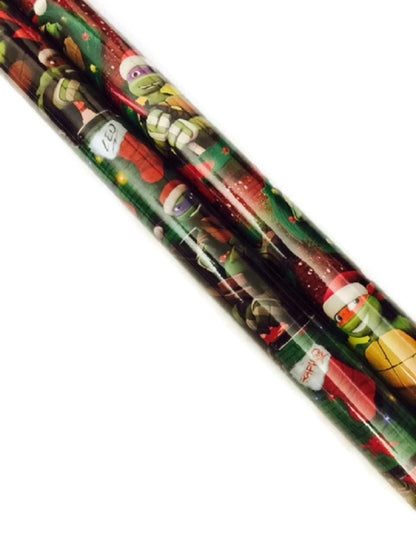 Ninja Turtles Wrapping Paper Bundle Christmas Gift Wrap Holiday 2 Rolls Turtle TMNT