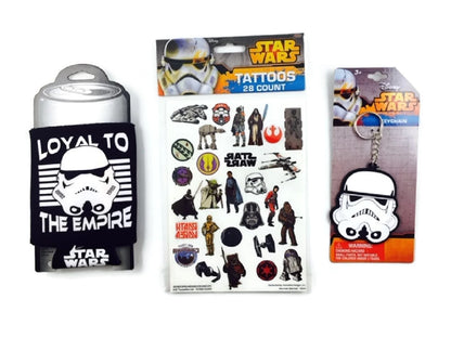 Star Wars Throw Hat Bundle Fleece Tattoos Key Chain Tote Bag Stormtrooper Darth Vader