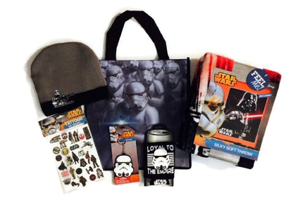 Star Wars Throw Hat Bundle Fleece Tattoos Key Chain Tote Bag Stormtrooper Darth Vader