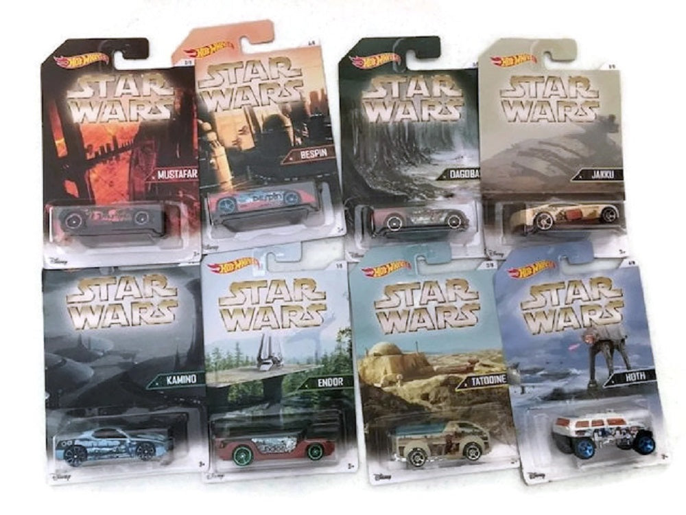 Star Wars Hot Wheels Worlds of Star Wars Complete Collection 8 Cars Set