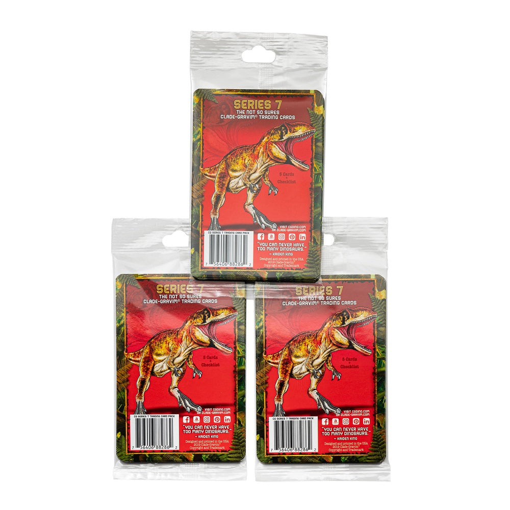 Dinosaur Trading Cards Series 7 Multi Pack 3-5 card Packs "The Not So Sures"