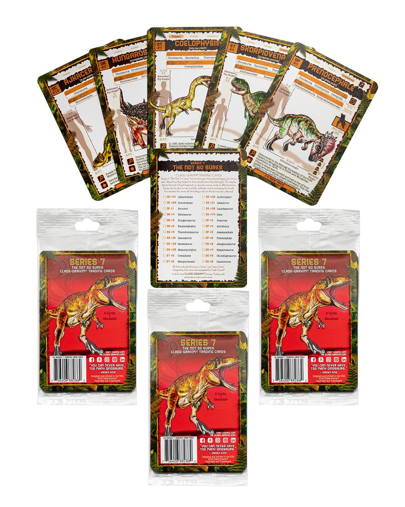 Dinosaur Trading Cards Series 7 Multi Pack 3-5 card Packs "The Not So Sures"